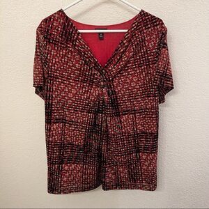 Daña Buchman Short Sleeve V-Neck Top Size 1X